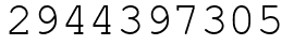 Число 2944397305.