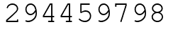 Число 294459798.