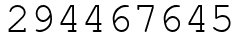Число 294467645.