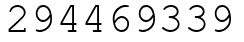 Число 294469339.