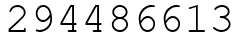 Число 294486613.