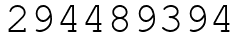 Число 294489394.