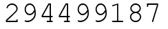 Число 294499187.