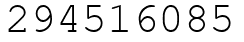 Число 294516085.