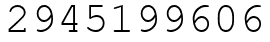 Число 2945199606.