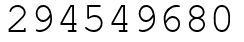 Число 294549680.