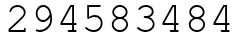 Число 294583484.