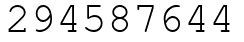 Число 294587644.