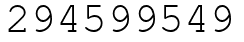 Число 294599549.