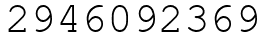 Число 2946092369.