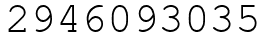 Число 2946093035.