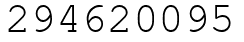 Число 294620095.