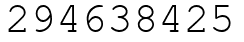 Число 294638425.