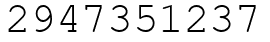 Число 2947351237.