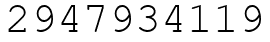 Число 2947934119.