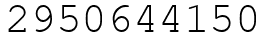 Число 2950644150.
