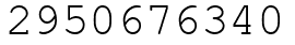 Число 2950676340.