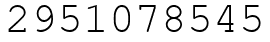 Число 2951078545.