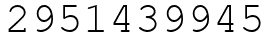 Число 2951439945.