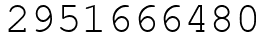 Число 2951666480.