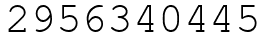 Число 2956340445.