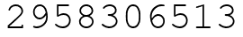 Число 2958306513.