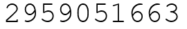 Число 2959051663.
