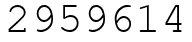 Число 2959614.