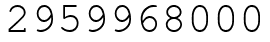 Число 2959968000.
