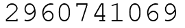 Число 2960741069.