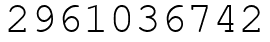Число 2961036742.