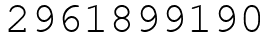 Число 2961899190.