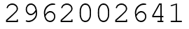 Число 2962002641.