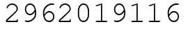 Число 2962019116.