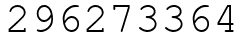 Число 296273364.