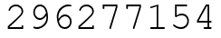 Число 296277154.
