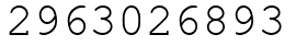 Число 2963026893.