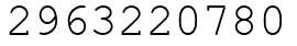 Число 2963220780.