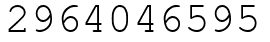 Число 2964046595.