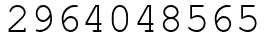 Число 2964048565.
