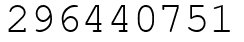 Число 296440751.