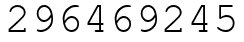 Число 296469245.