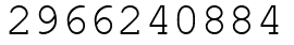 Число 2966240884.