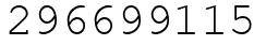 Число 296699115.