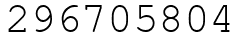 Число 296705804.