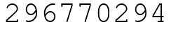 Число 296770294.