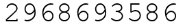 Число 2968693586.