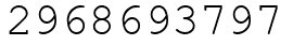 Число 2968693797.