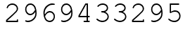 Число 2969433295.