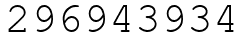 Число 296943934.
